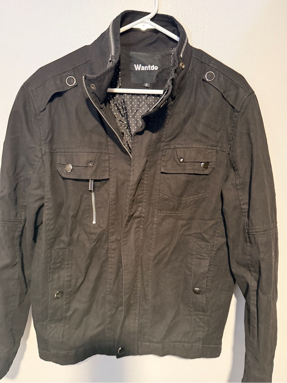 Wantdo Men's Black Military Field Jacket